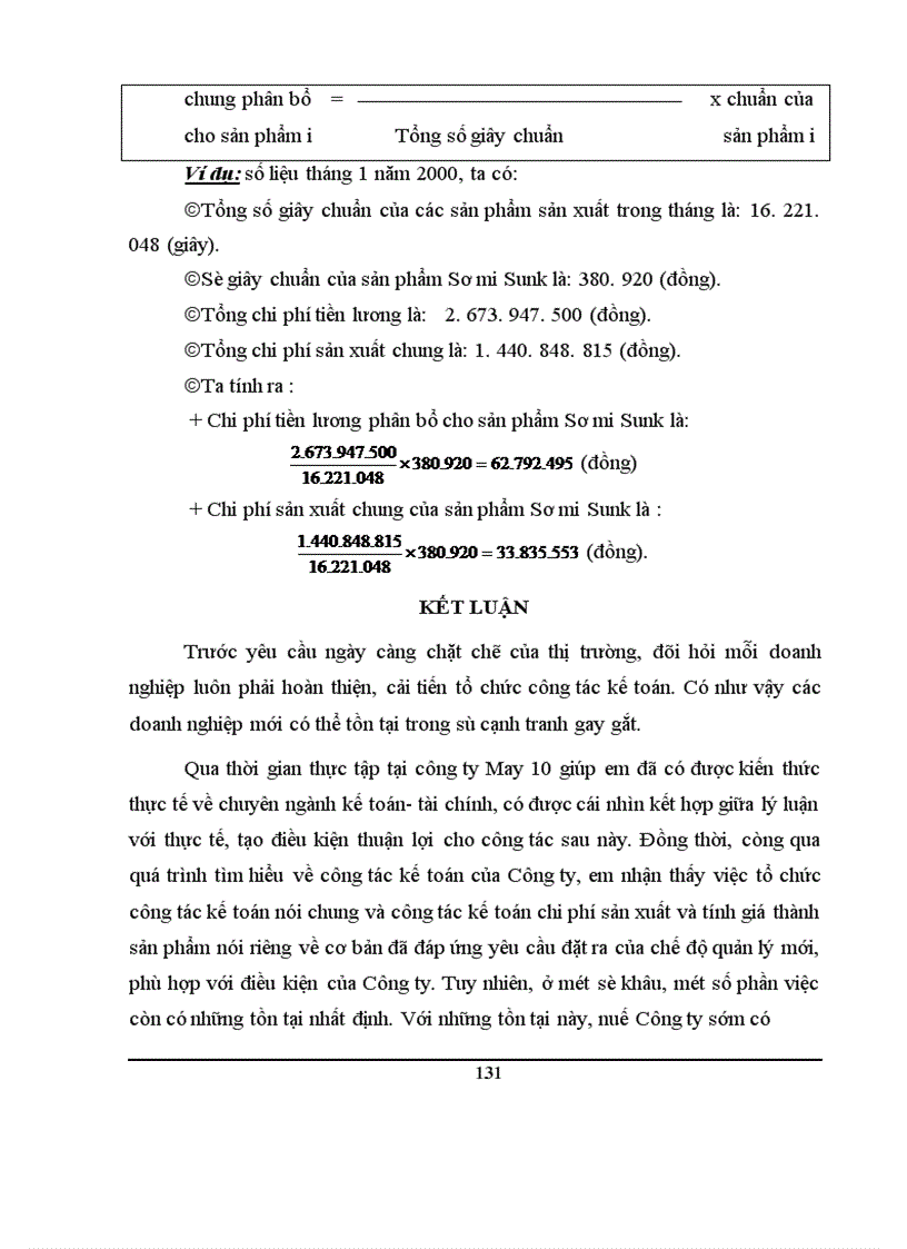 image for page Hoàn thiện hạch toán chi phí sản xuất và tính giá thành sản phẩm tại Công ty May 10 1