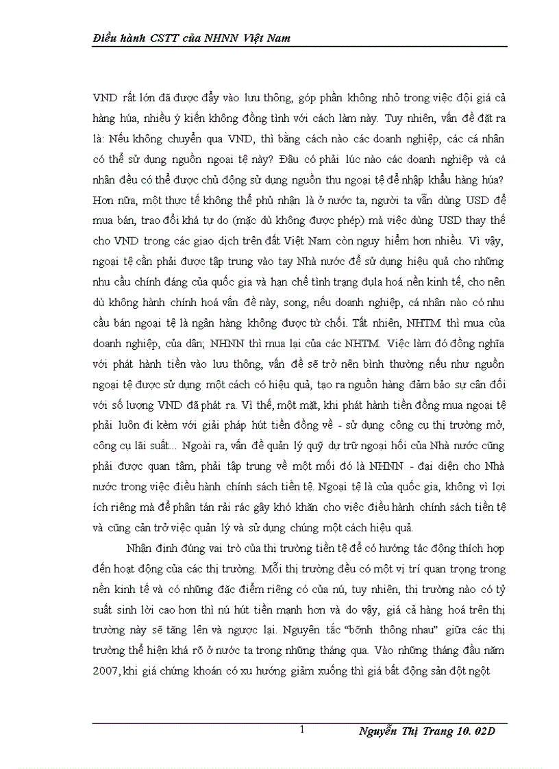 image for page Điều hành CSTT của NHNN Việt Nam