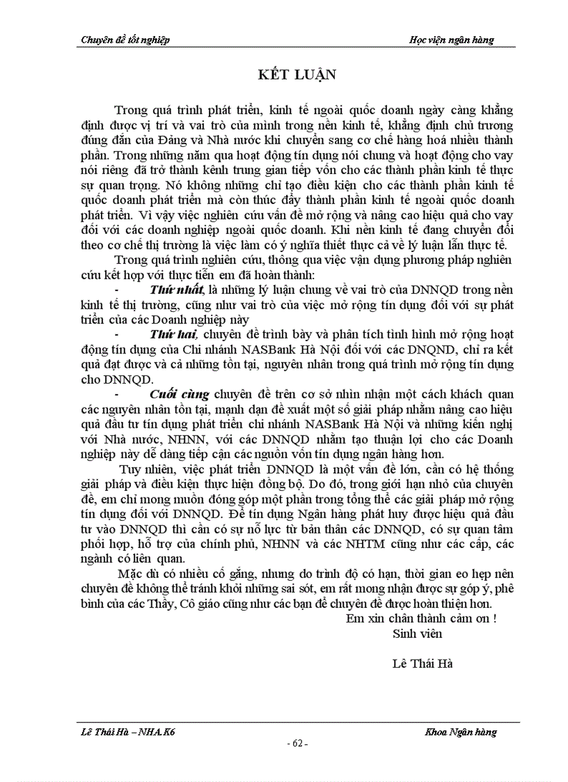 image for page Giải pháp mở rộng tín dụng đối với các Doanh nghiệp ngoài quốc doanh tại chi nhánh NHTM cổ phần Bắc Á Hà Nội 1