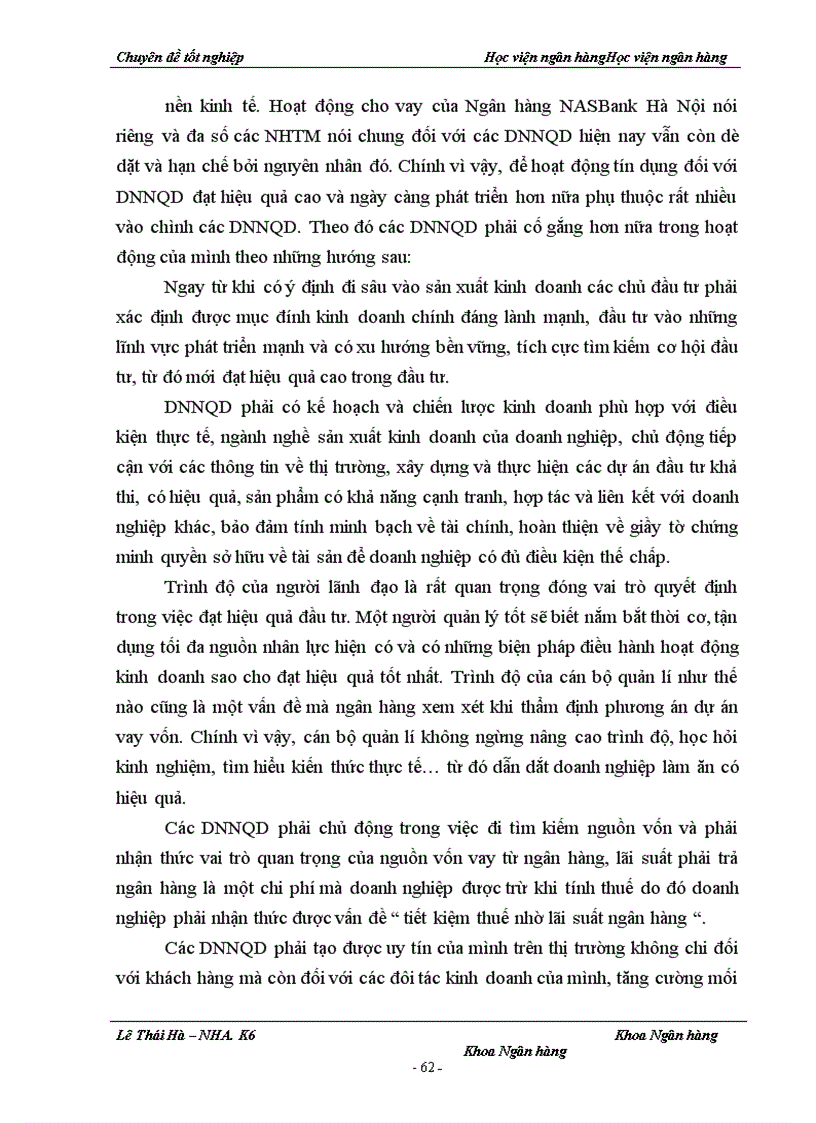 image for page Giải pháp mở rộng tín dụng đối với các Doanh nghiệp ngoài quốc doanh tại chi nhánh NHTM cổ phần Bắc Á Hà Nội 1