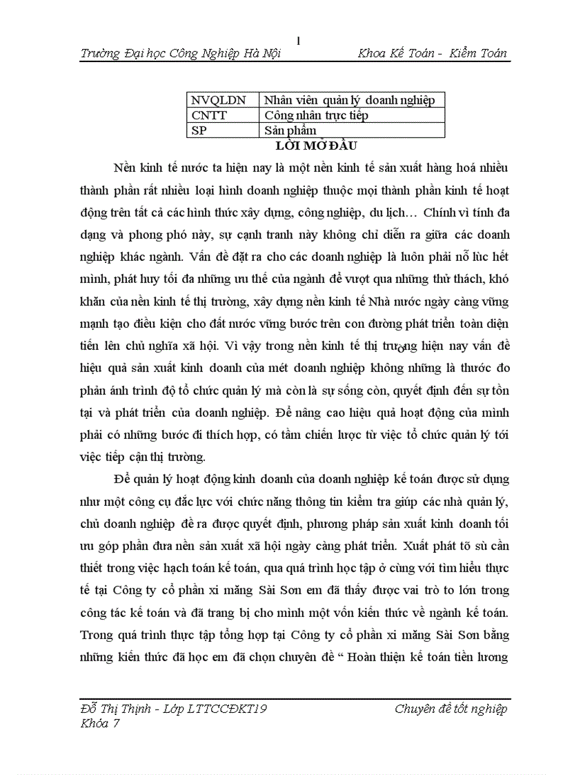 image for page Hoàn thiện kế toán tiền lương và các khoản trích theo lương tại Công ty cổ phần xi măng Sài Sơn