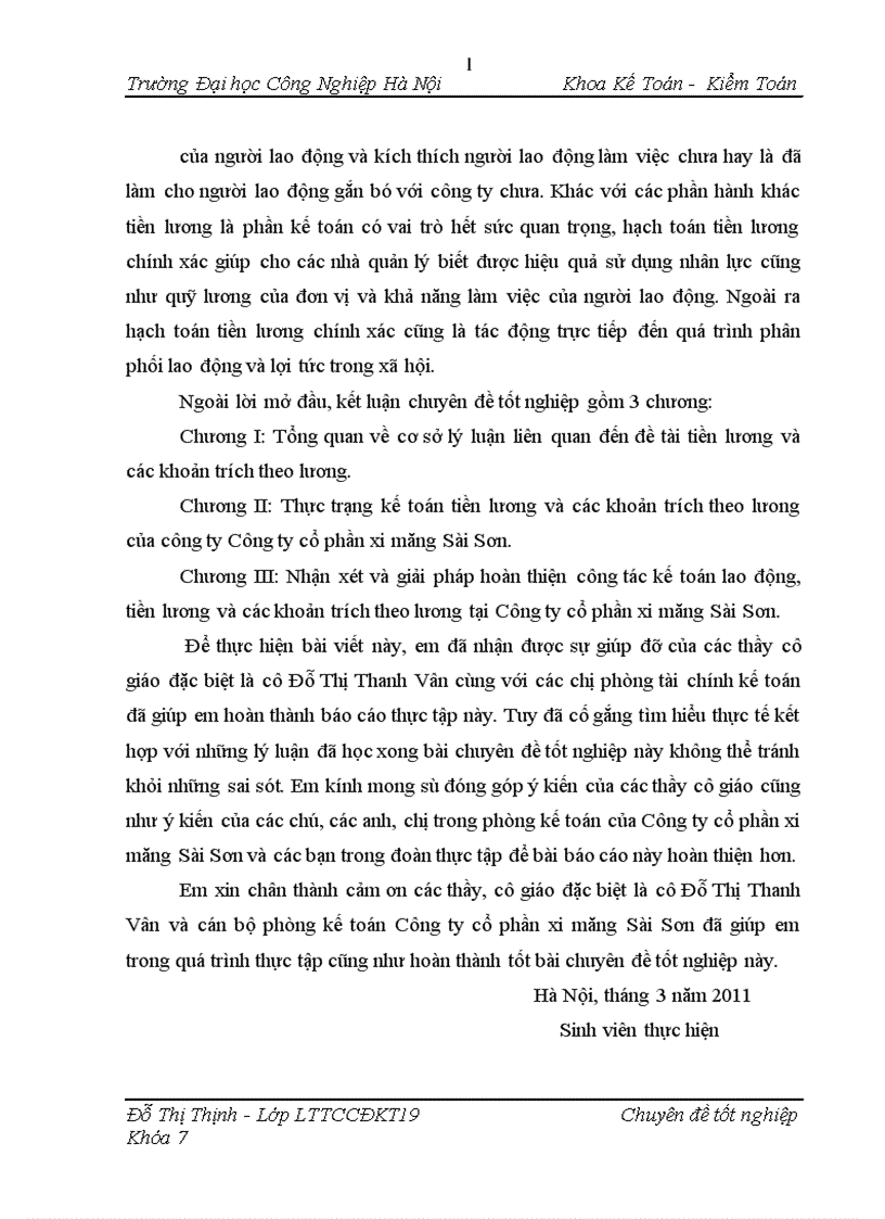 image for page Hoàn thiện kế toán tiền lương và các khoản trích theo lương tại Công ty cổ phần xi măng Sài Sơn