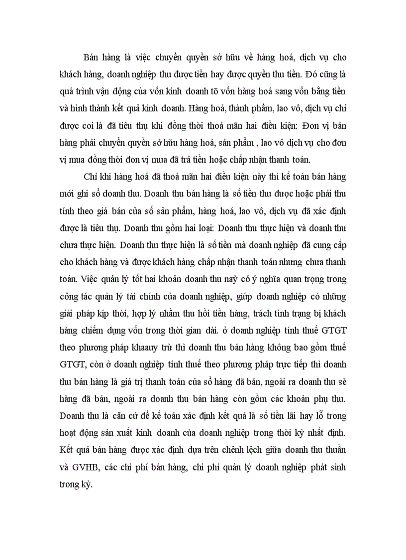image for page Tổ chức kế toán bán hàng và xác định kết quả bán hàng tại Tổng công ty Thương Mại Hà Nội