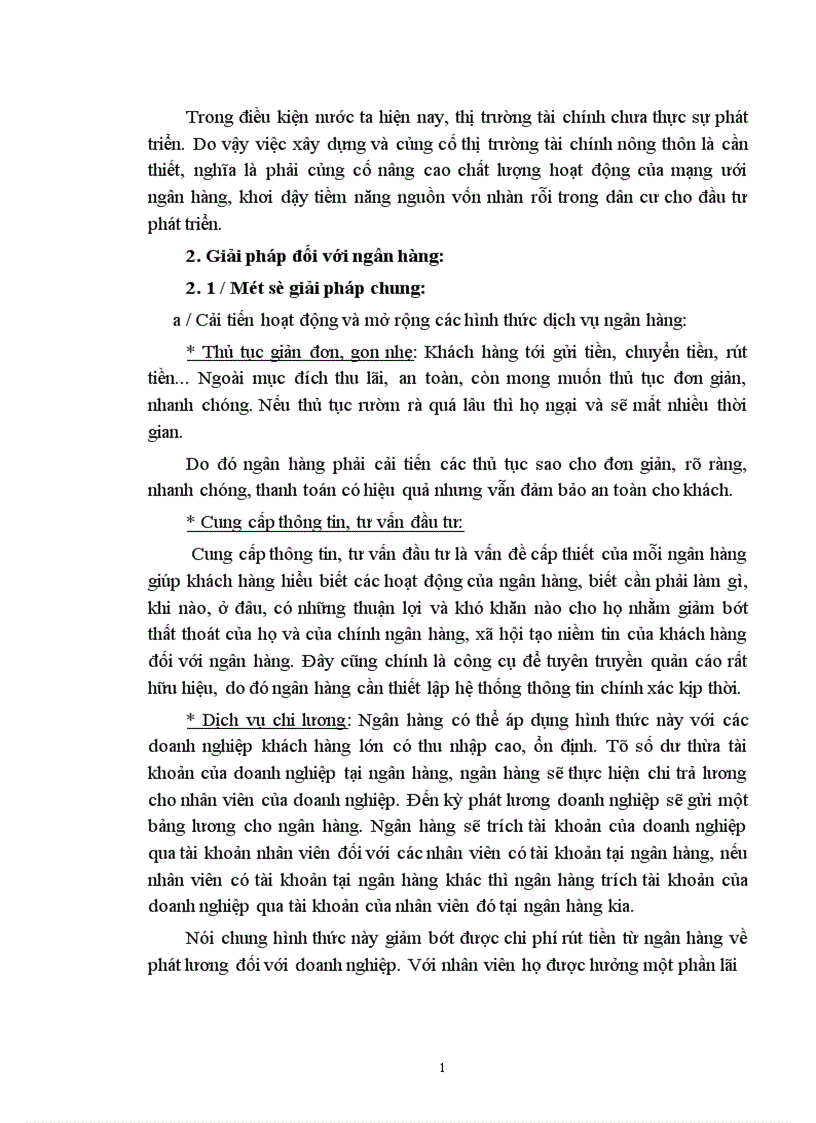 image for page Một số giải pháp nhằm nâng cao hiệu quả huy động vốn và sử dụng vốn tại Ngân hàng nông nghiệp và Phát triển nông thôn quận Hai Bà Trưng 1