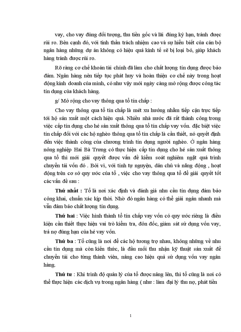 image for page Một số giải pháp nhằm nâng cao hiệu quả huy động vốn và sử dụng vốn tại Ngân hàng nông nghiệp và Phát triển nông thôn quận Hai Bà Trưng 1