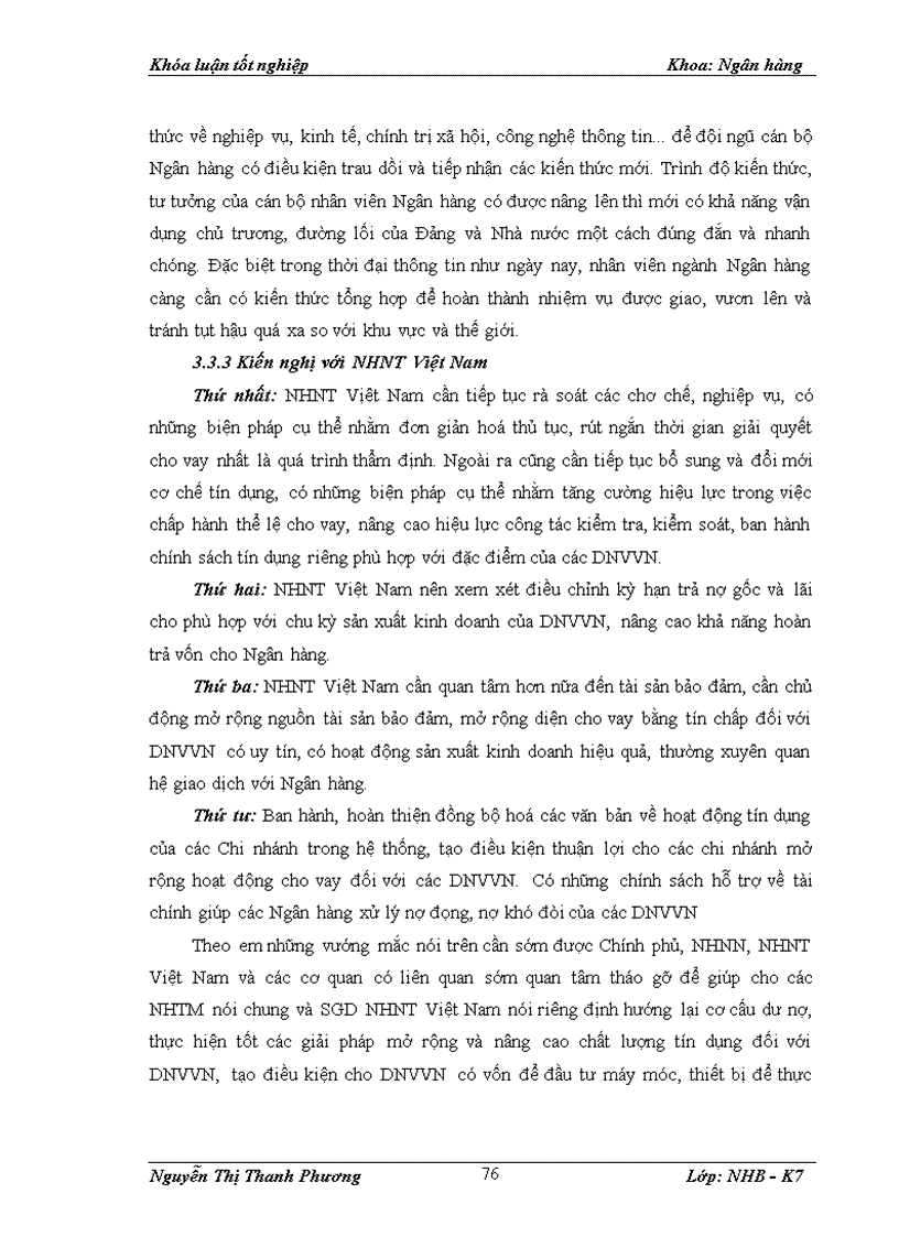 image for page Giải pháp nâng cao chất lượng tín dụng đối với DNVVN tại Sở giao dịch NHNT Việt Nam 1