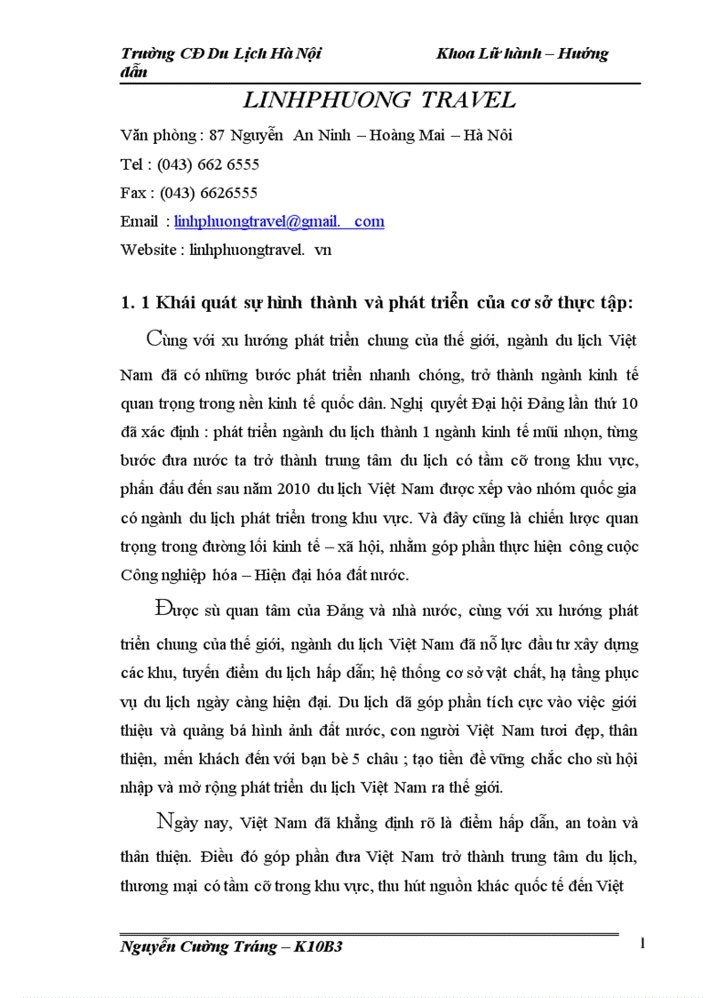 image for page Hoạt động của bộ phận hướng dẫn viên trong công ty Linhphuong travel