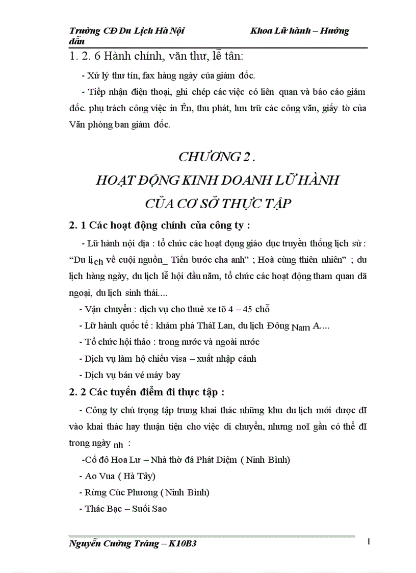 image for page Hoạt động của bộ phận hướng dẫn viên trong công ty Linhphuong travel