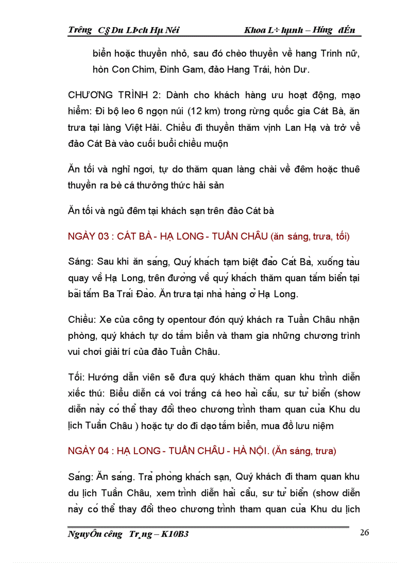 image for page Hoạt động của bộ phận hướng dẫn viên trong công ty Linhphuong travel