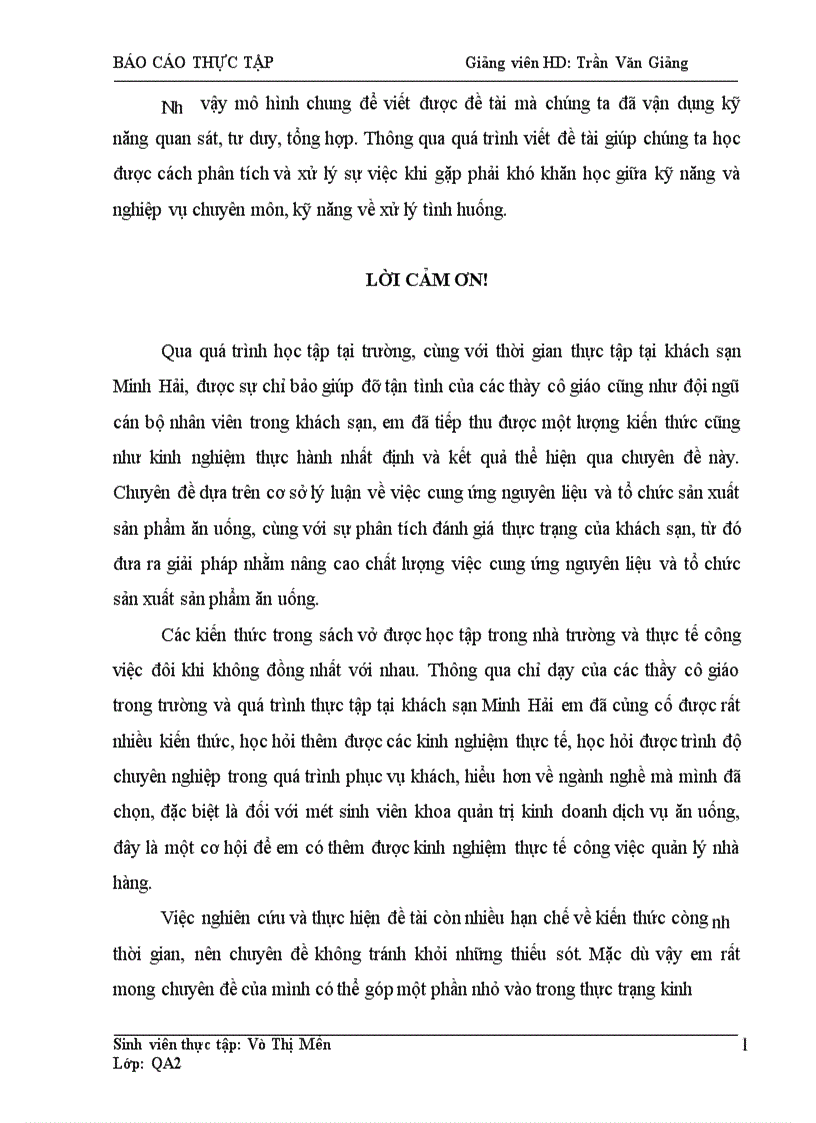 image for page Nghiên cứu khảo sát vấn đề cung ứng nguyên liệu và tổ chức sản xuất tại bộ phận bếp của khách sạn Minh Hải