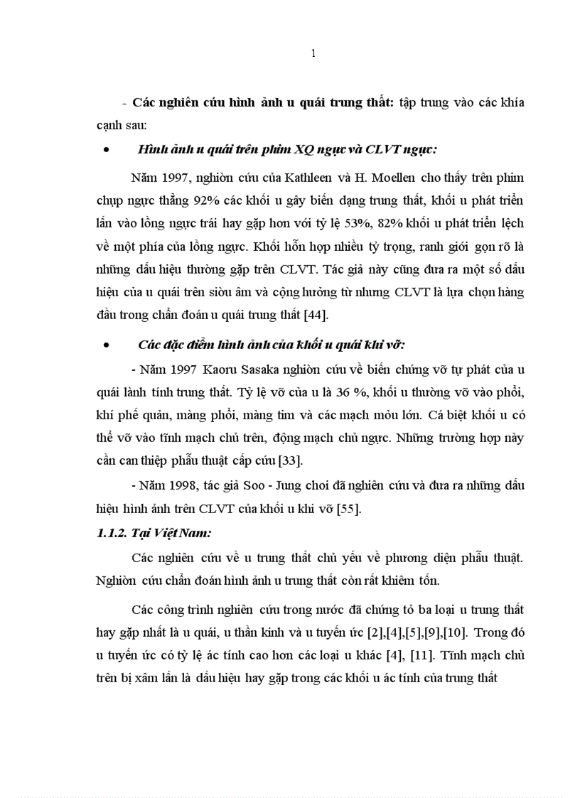 image for page Mô tả đặc điểm hình ảnh và giá trị chẩn đoán của cắt lớp vi tính đối với U quái trung thất