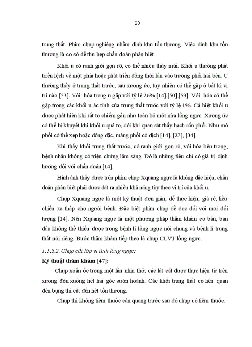 image for page Mô tả đặc điểm hình ảnh và giá trị chẩn đoán của cắt lớp vi tính đối với U quái trung thất
