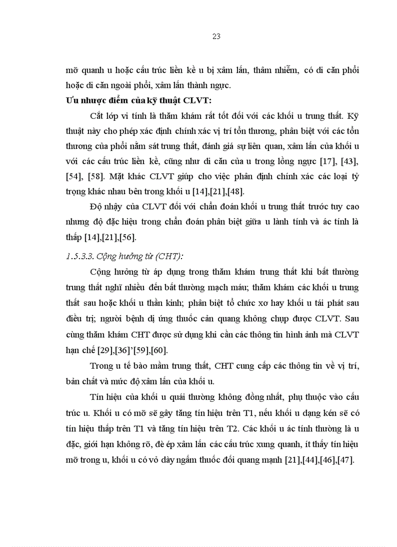 image for page Mô tả đặc điểm hình ảnh và giá trị chẩn đoán của cắt lớp vi tính đối với U quái trung thất