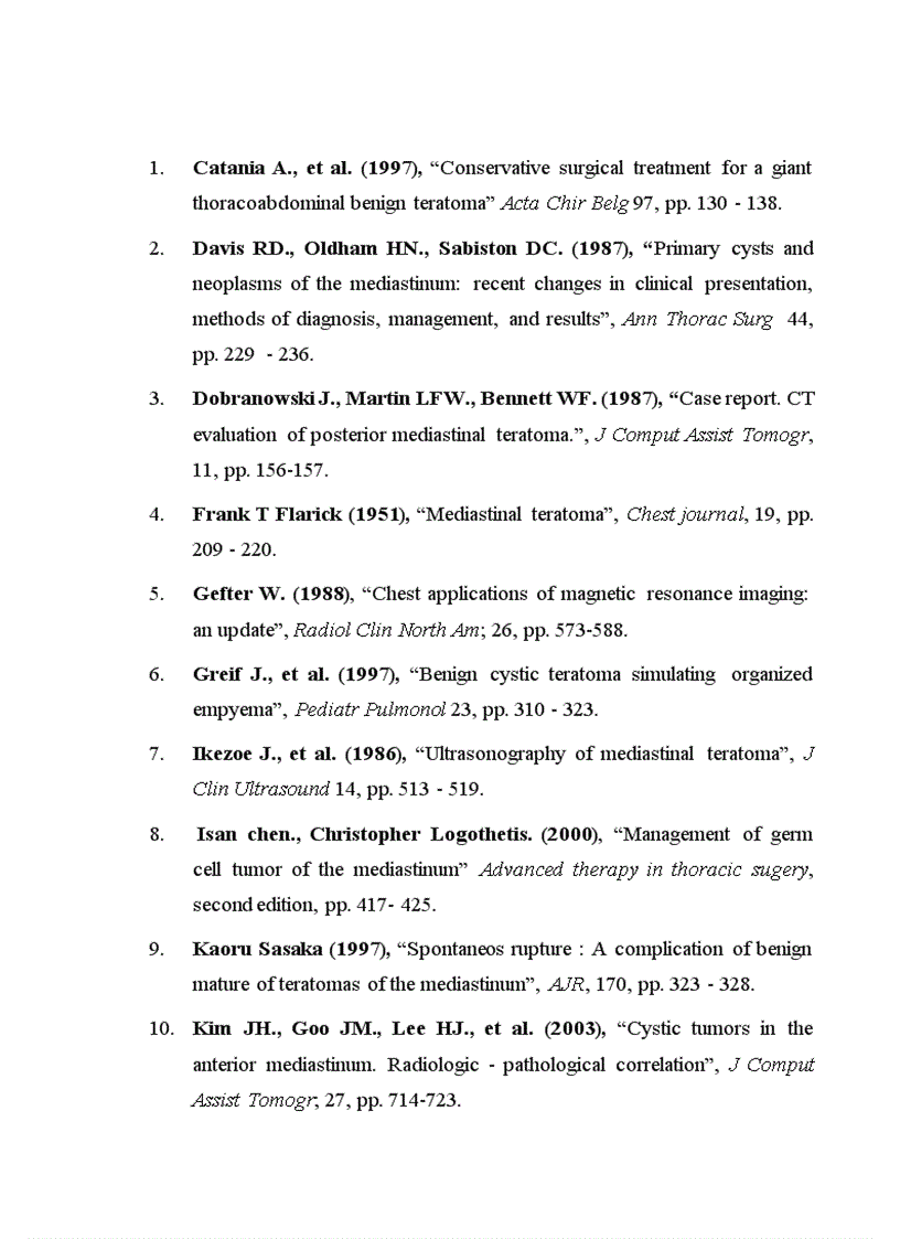 image for page Mô tả đặc điểm hình ảnh và giá trị chẩn đoán của cắt lớp vi tính đối với U quái trung thất