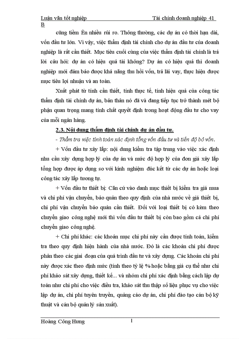 image for page Hoàn thiện công tác thẩm định tài chính dự án xây dựng khu chung cư cao tầng cao cấp 15 17 phố Ngọc Khánh