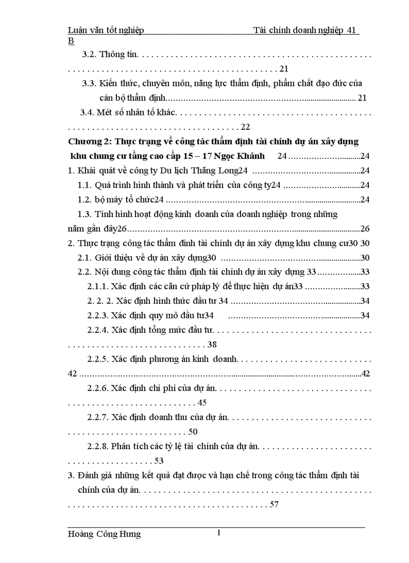 image for page Hoàn thiện công tác thẩm định tài chính dự án xây dựng khu chung cư cao tầng cao cấp 15 17 phố Ngọc Khánh