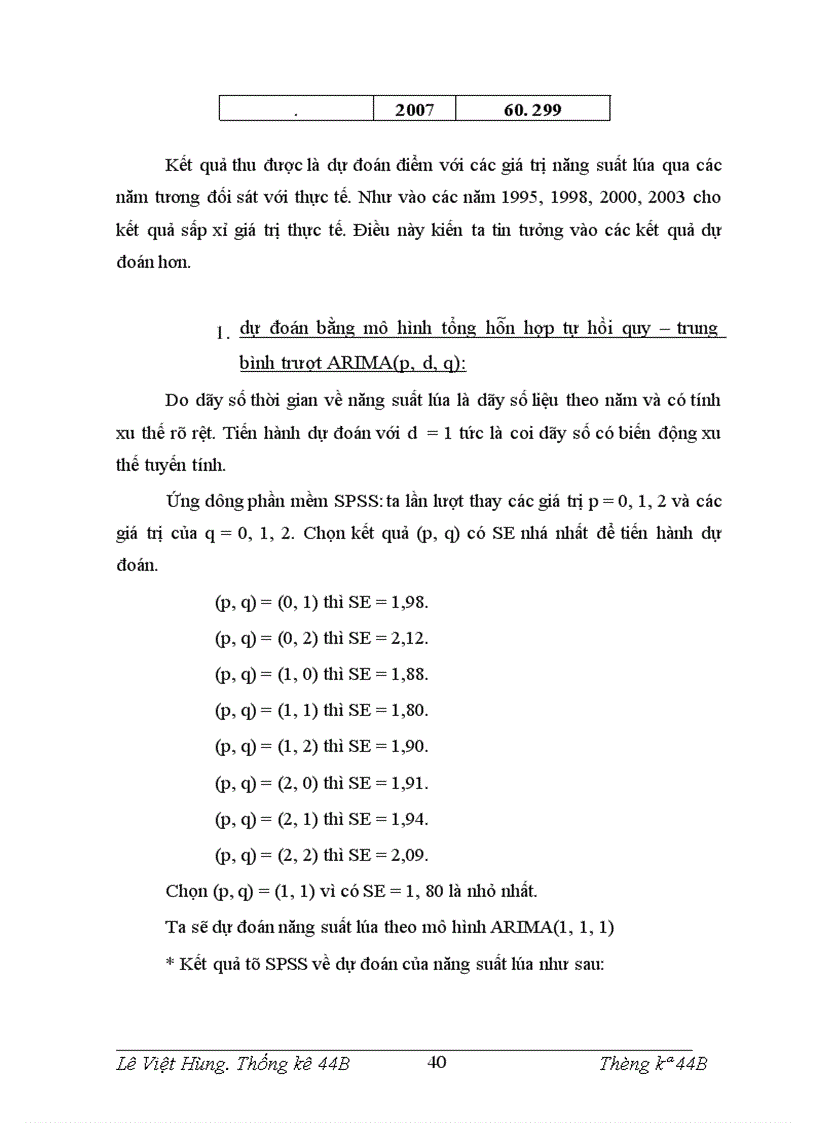 image for page Vận dụng phương pháp dãy số thời gian đánh giá năng suất Lúa tỉnh Hải Dương giai đoạn 1995 2004 và dự đoán đến năm 2007 1