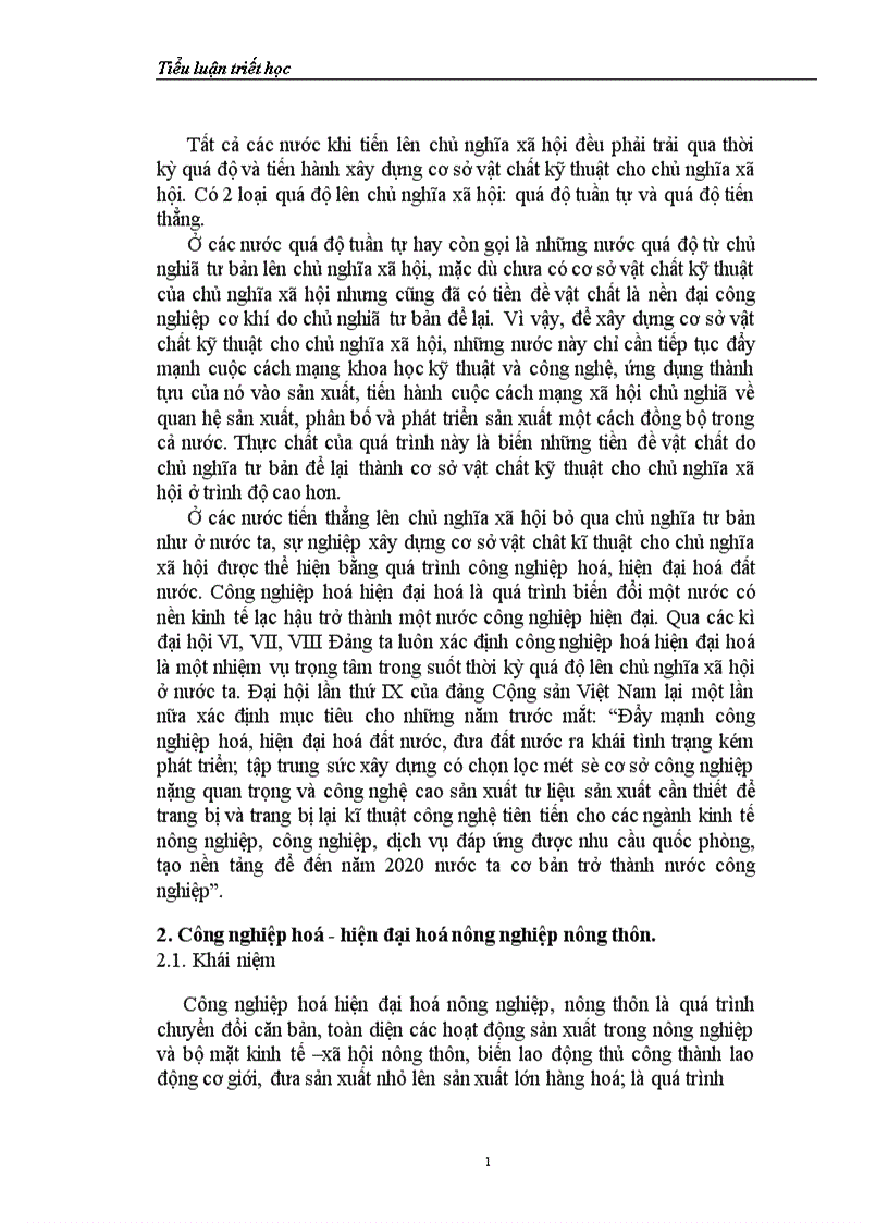 Một số giải pháp về công nghiệp hoá hiện đại hoá nông nghiệp nông thôn 1