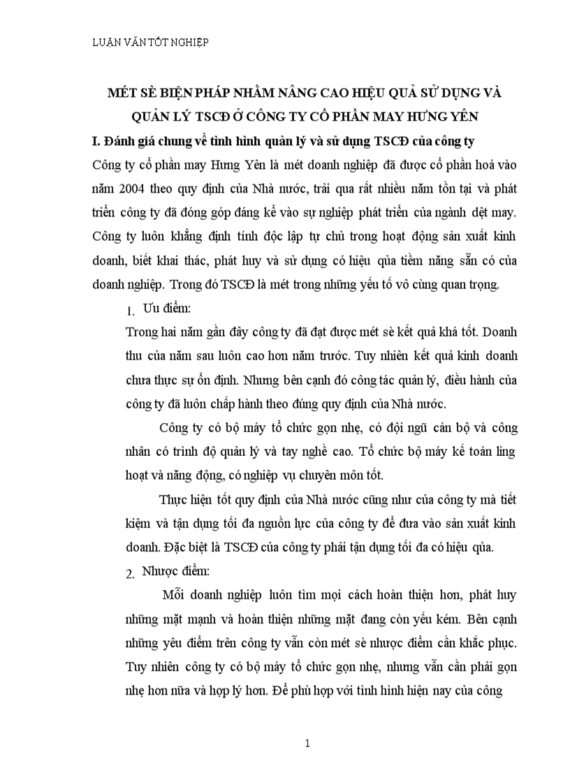 image for page Các biện pháp nhằm nâng cao hiệu quả sử dụng và quản lý TSCĐ tại Công ty cổ phần may Hưng Yên