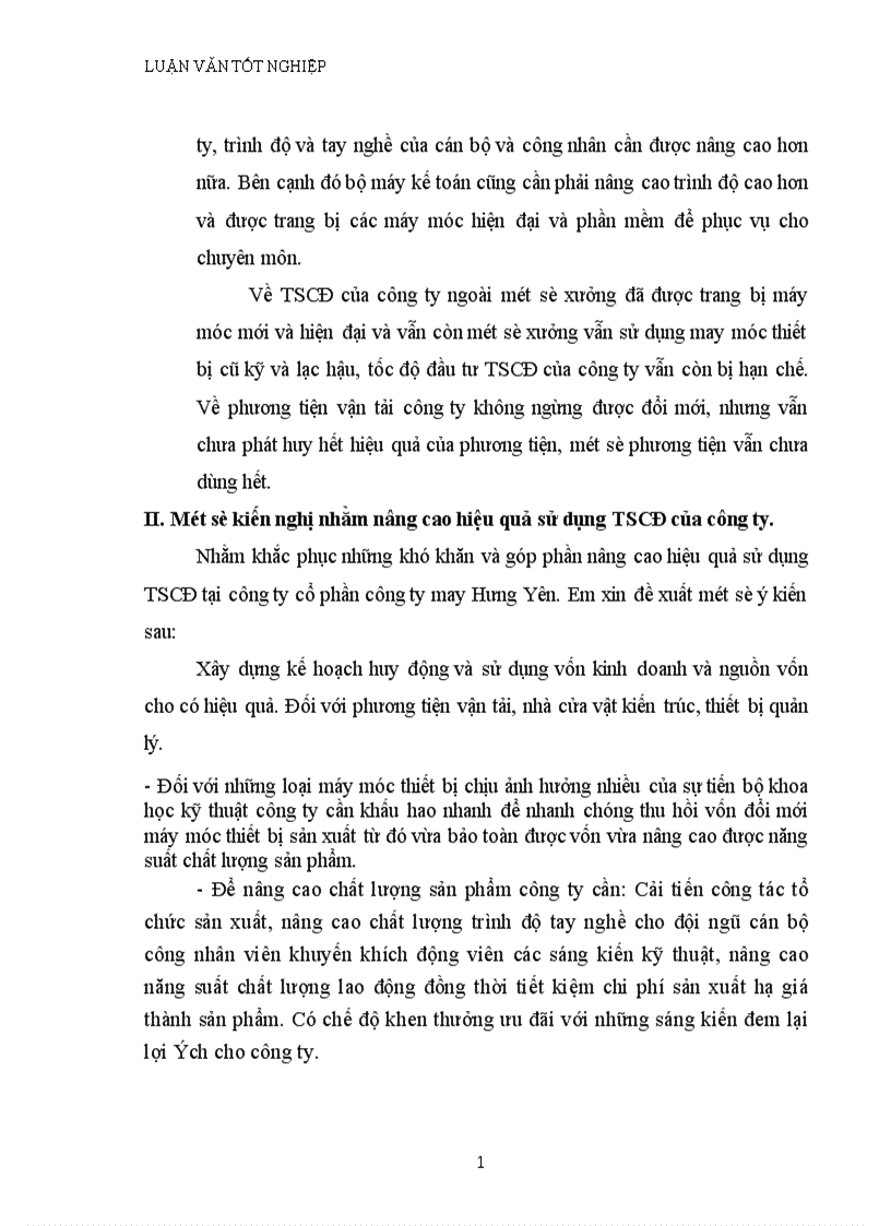 image for page Các biện pháp nhằm nâng cao hiệu quả sử dụng và quản lý TSCĐ tại Công ty cổ phần may Hưng Yên