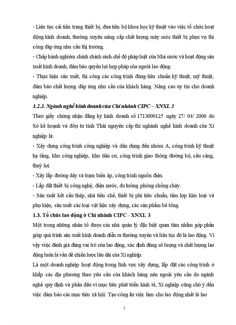 image for page Phân tích tình hình tài chính của Chi nhánh CIPC Xí nghiệp Xây lắp 3 Sông Công