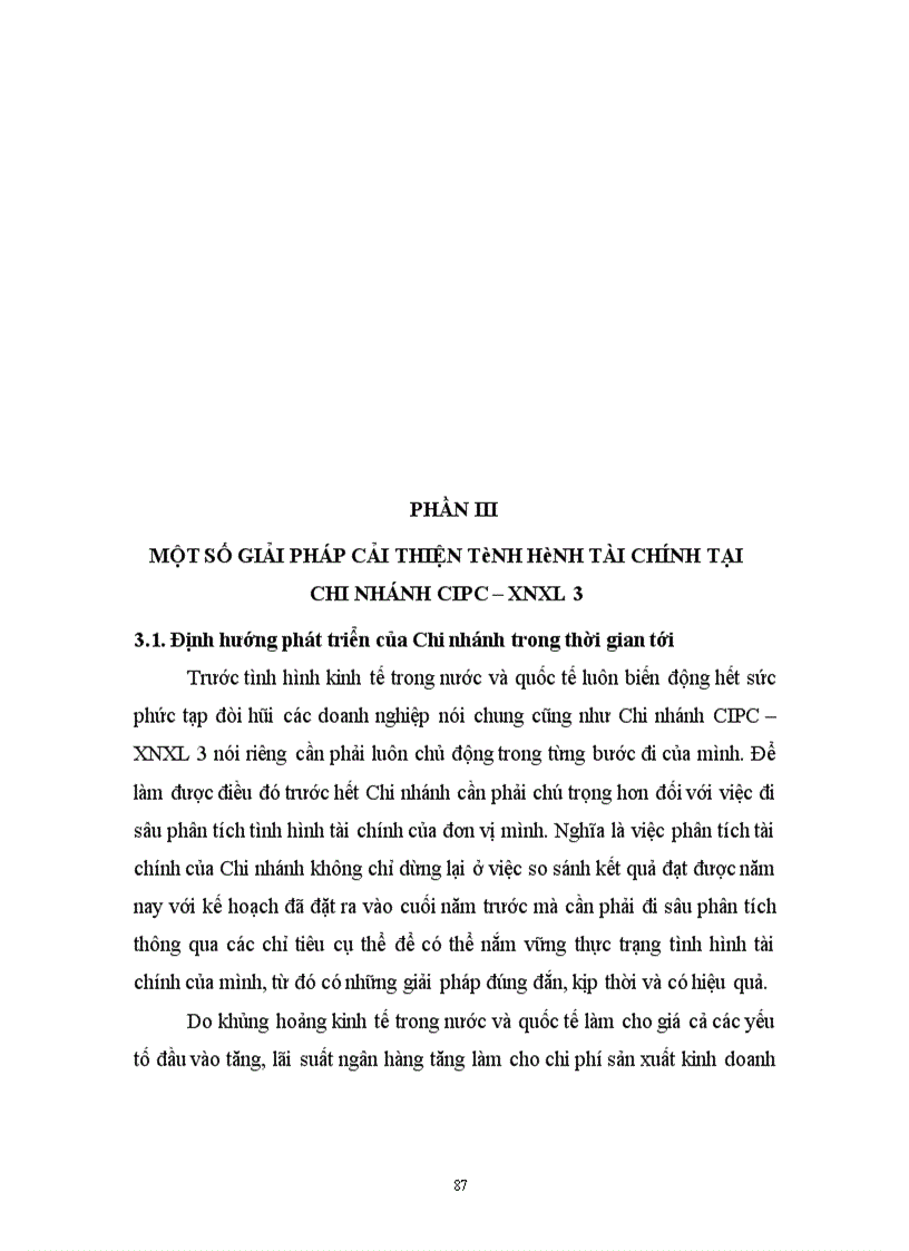 image for page Phân tích tình hình tài chính của Chi nhánh CIPC Xí nghiệp Xây lắp 3 Sông Công