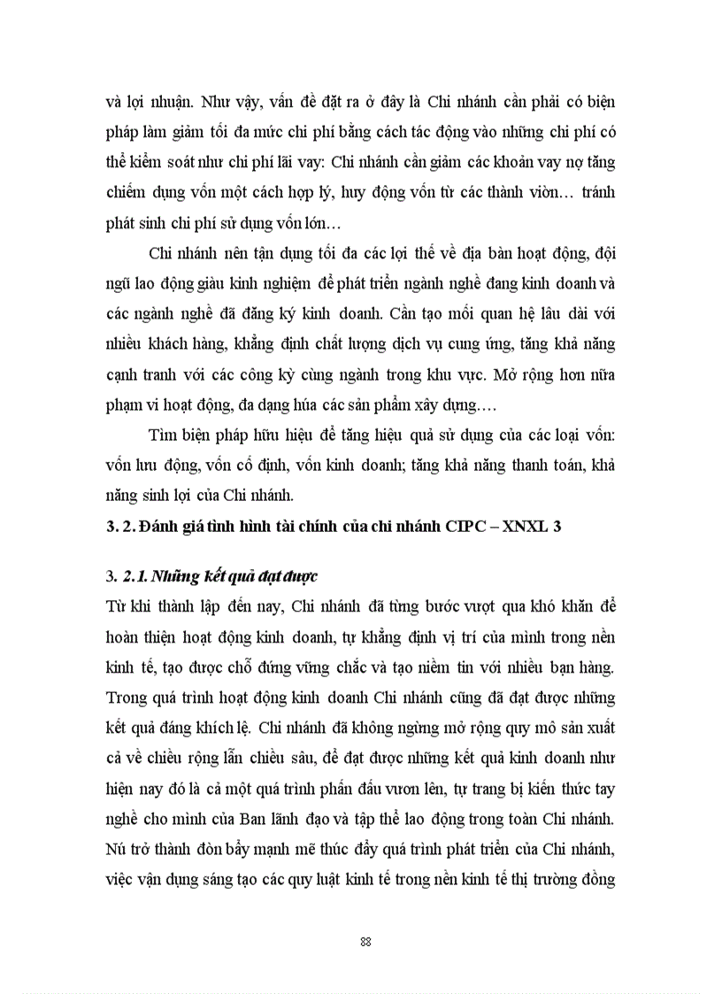 image for page Phân tích tình hình tài chính của Chi nhánh CIPC Xí nghiệp Xây lắp 3 Sông Công