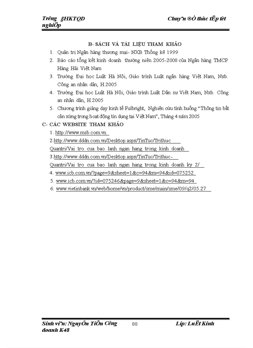 image for page Cơ sở pháp lý về bảo lãnh ngân hàng và thực tiễn áp dụng tại Ngân hàng TMCP Hàng Hải Việt Nam Chi nhánh Trường Chinh 1