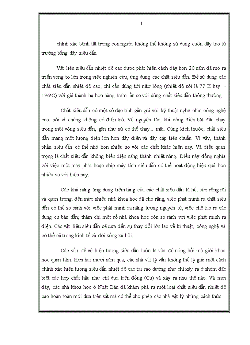 image for page Hiện tượng siêu dẫn và những ứng dụng trong khoa học đời sống