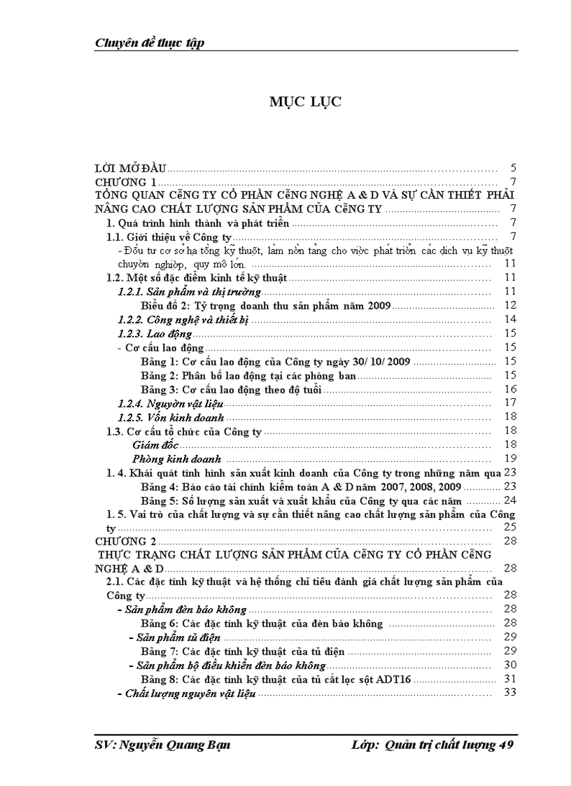 Nâng cao chất lượng sản phẩm của công ty cổ phần công nghệ A D