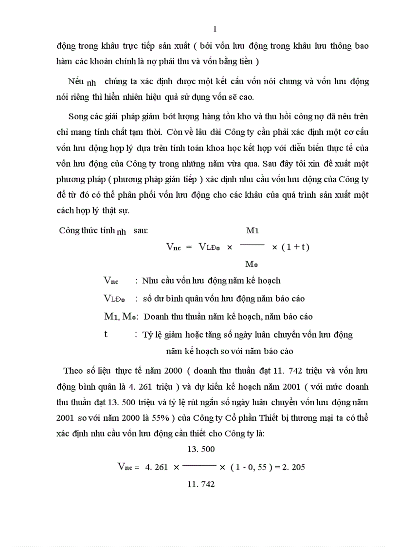 image for page Vốn lưu động và hiệu quả sử dụng vốn lưu động tại Công ty Cổ phần Thiết bị thương mại 1