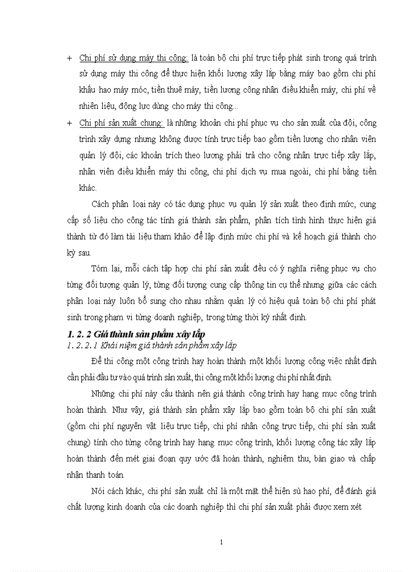 image for page Hoàn thiện công tác tổ chức hạch toán chi phí sản xuất và tính giá thành với việc tăng cường công tác quản trị tại Xí nghiệp xây lắp Điện Công Ty Điện Lực I