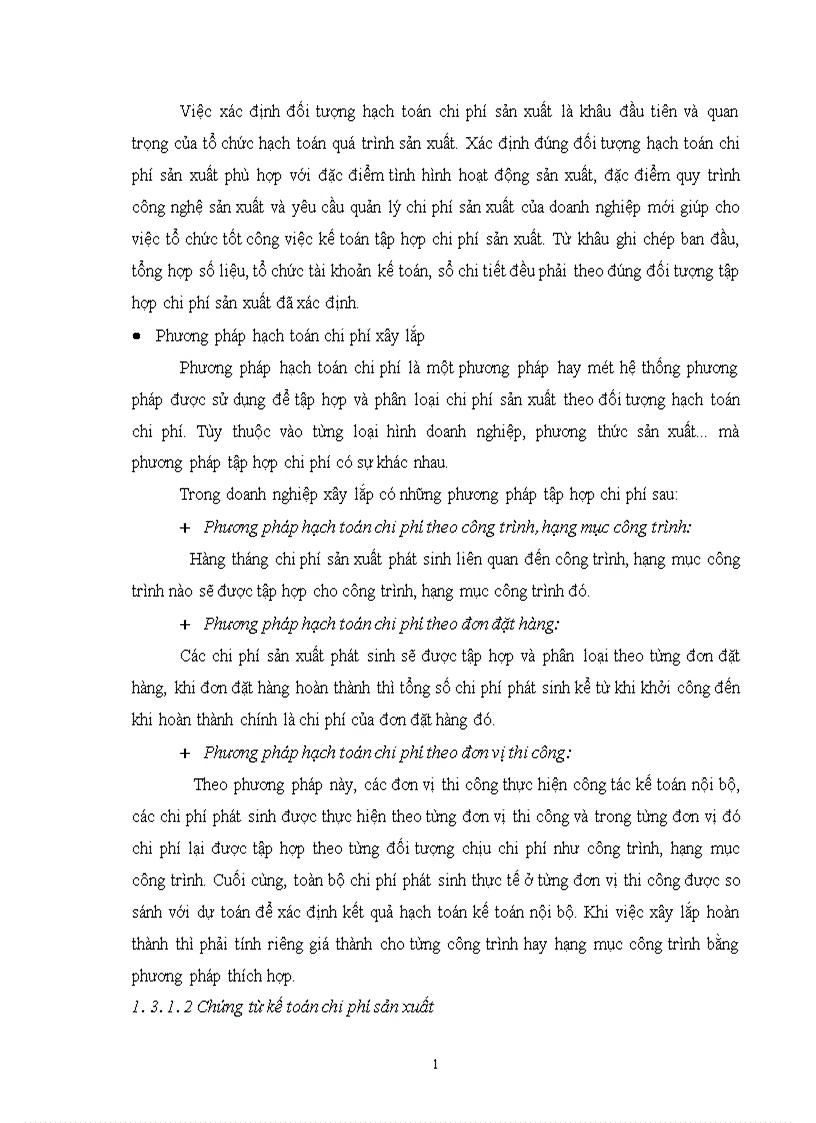 image for page Hoàn thiện công tác tổ chức hạch toán chi phí sản xuất và tính giá thành với việc tăng cường công tác quản trị tại Xí nghiệp xây lắp Điện Công Ty Điện Lực I