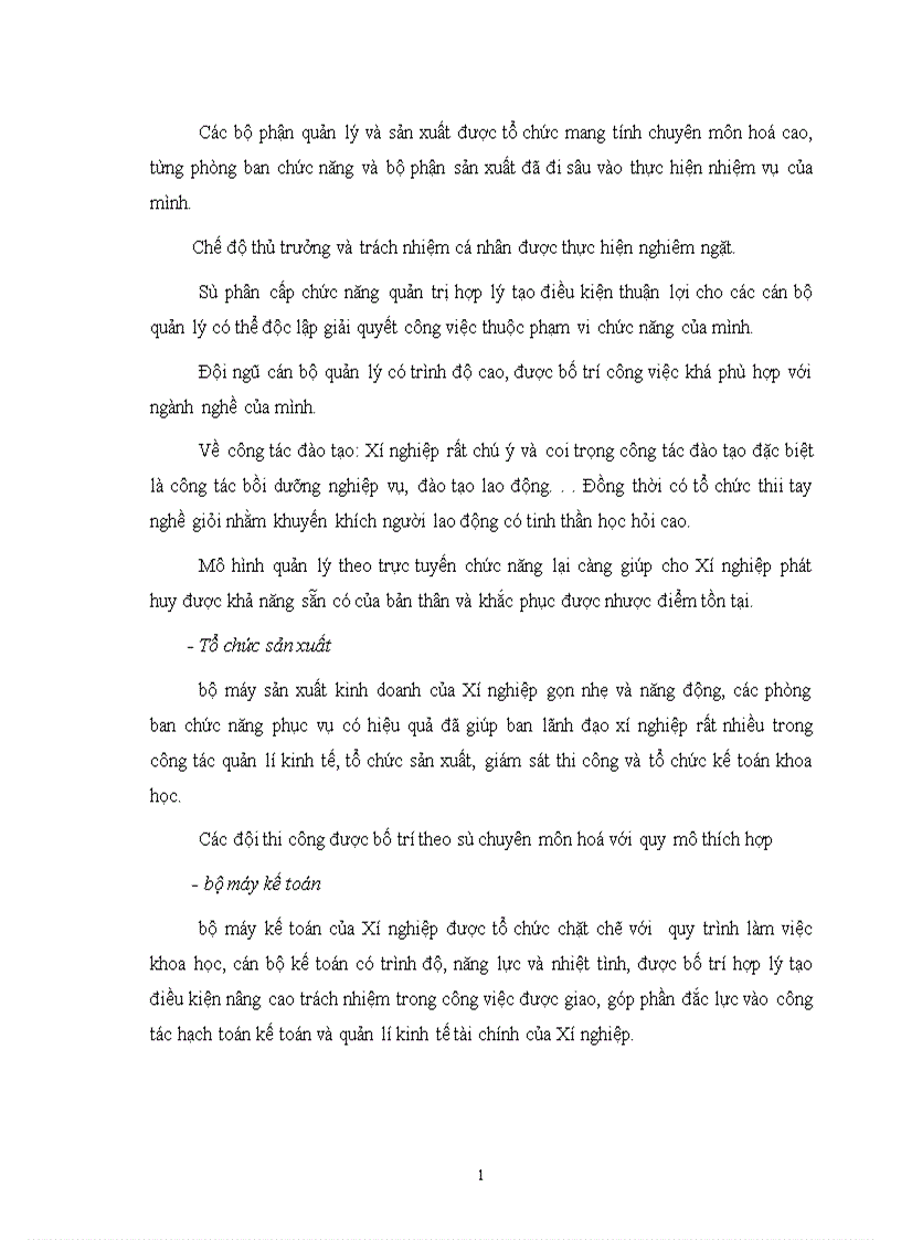 image for page Hoàn thiện công tác tổ chức hạch toán chi phí sản xuất và tính giá thành với việc tăng cường công tác quản trị tại Xí nghiệp xây lắp Điện Công Ty Điện Lực I