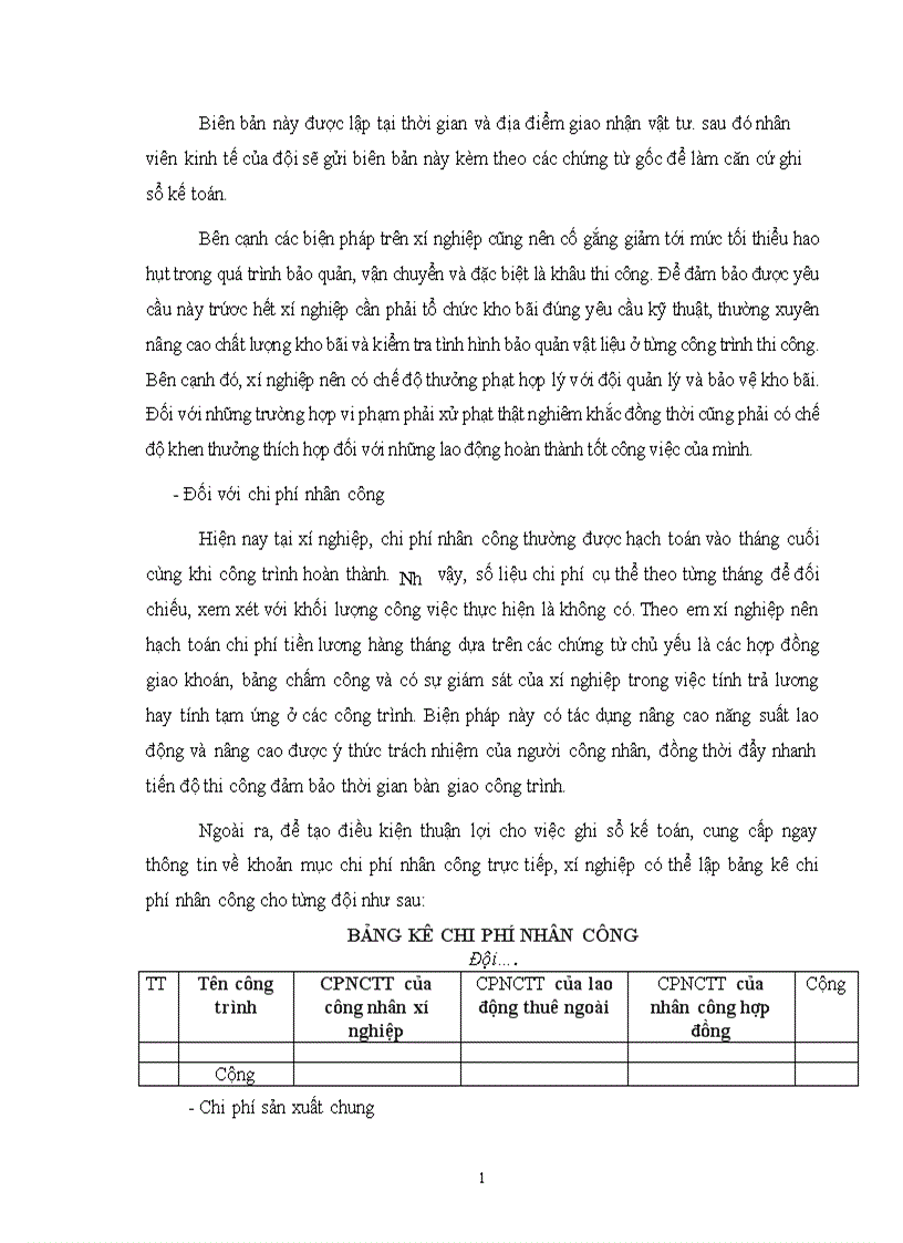image for page Hoàn thiện công tác tổ chức hạch toán chi phí sản xuất và tính giá thành với việc tăng cường công tác quản trị tại Xí nghiệp xây lắp Điện Công Ty Điện Lực I