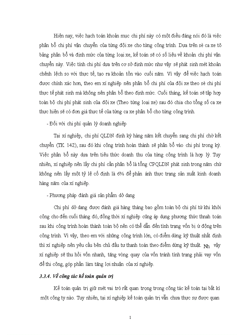 image for page Hoàn thiện công tác tổ chức hạch toán chi phí sản xuất và tính giá thành với việc tăng cường công tác quản trị tại Xí nghiệp xây lắp Điện Công Ty Điện Lực I