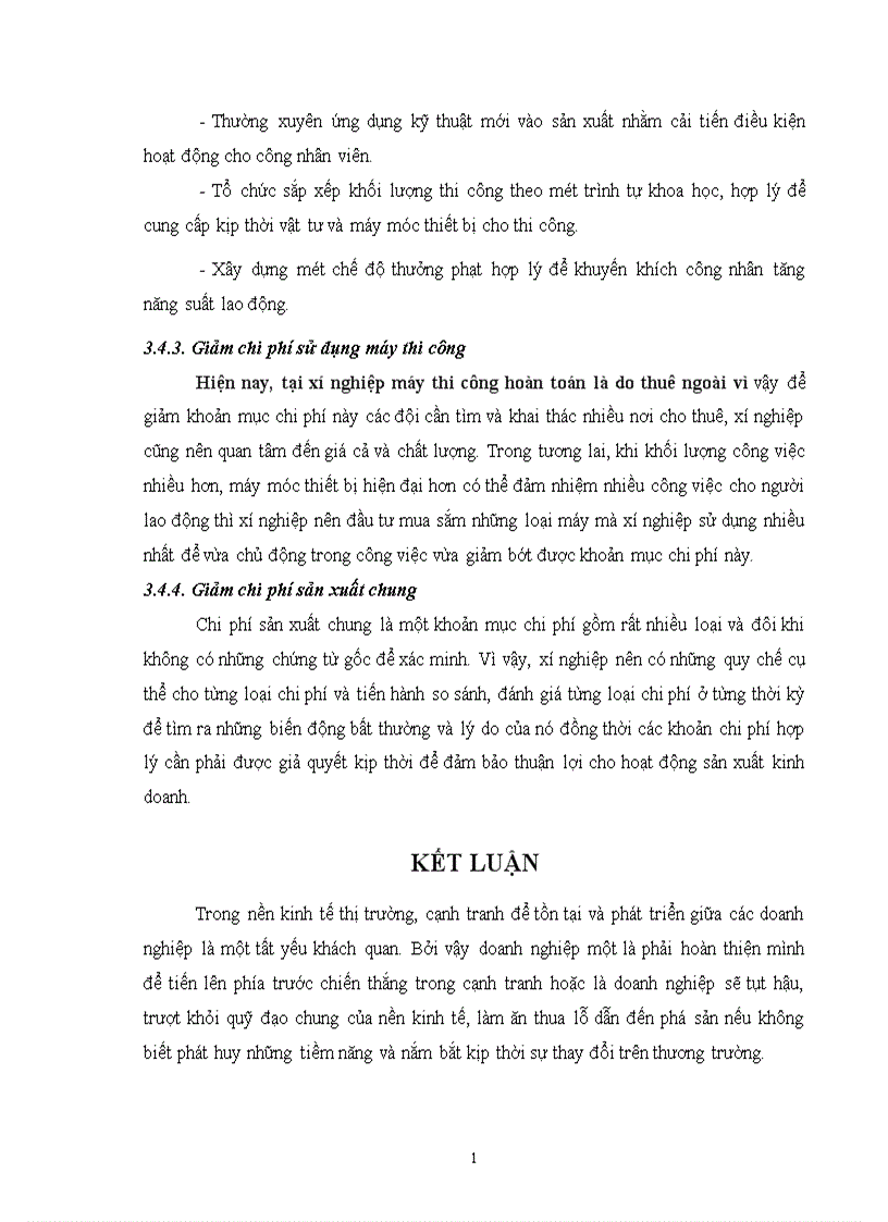image for page Hoàn thiện công tác tổ chức hạch toán chi phí sản xuất và tính giá thành với việc tăng cường công tác quản trị tại Xí nghiệp xây lắp Điện Công Ty Điện Lực I