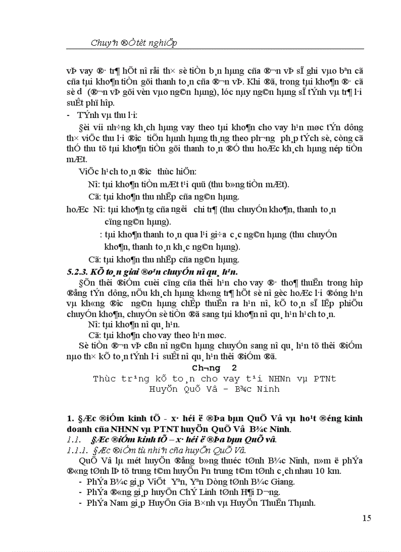 image for page Một số giải pháp nhằm nâng cao hiệu quả công tác kế toán cho vay tại NHNo và PTNT huyện Quế Võ 1