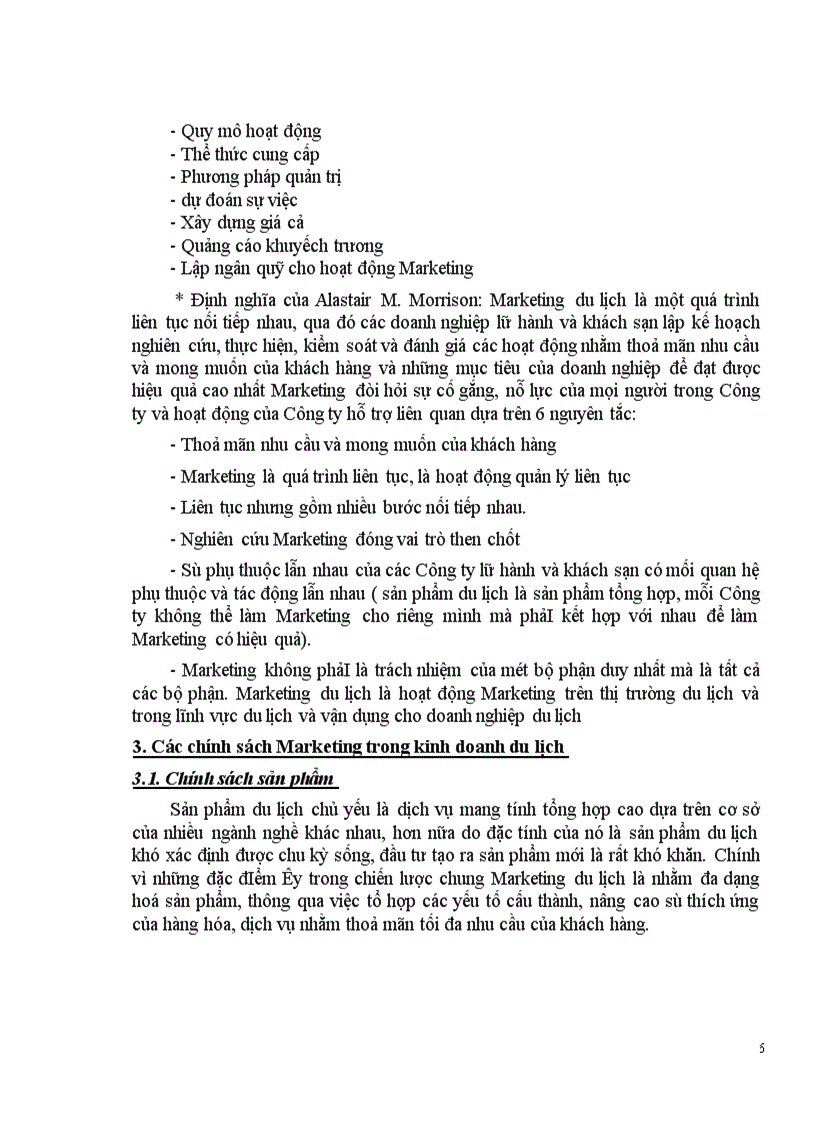 image for page Vận dụng các chính sách Marketing mix tại Trung tâm Du lịch Hà Nội 1