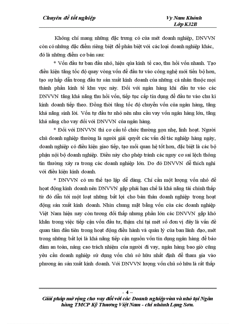 image for page Giải pháp mở rộng cho vay đối với các doanh nghiệp vừa và nhỏ tại Ngân hàng TMCP Kỹ thương Việt Nam Chi nhánh Lạng Sơn 1