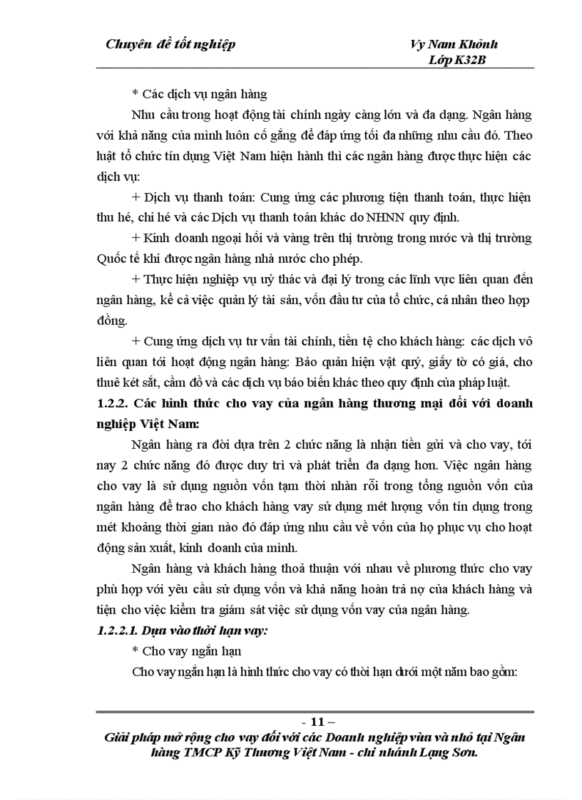 image for page Giải pháp mở rộng cho vay đối với các doanh nghiệp vừa và nhỏ tại Ngân hàng TMCP Kỹ thương Việt Nam Chi nhánh Lạng Sơn 1