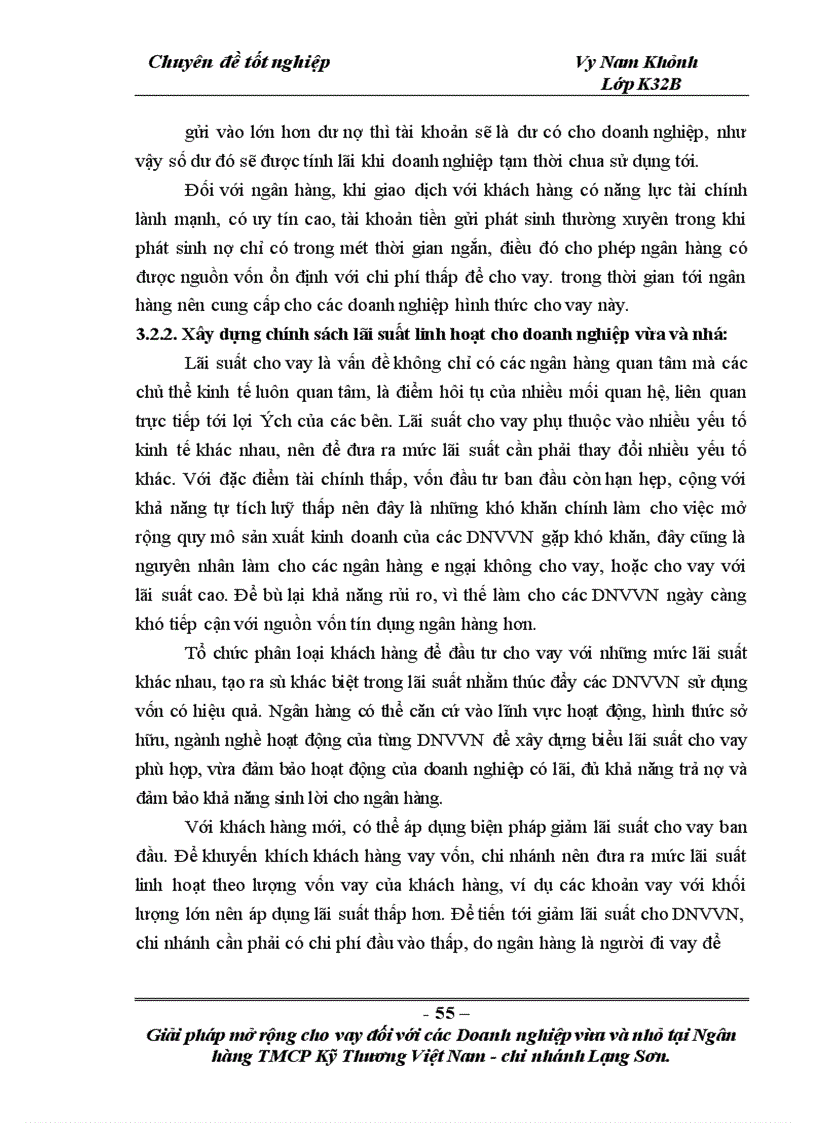 image for page Giải pháp mở rộng cho vay đối với các doanh nghiệp vừa và nhỏ tại Ngân hàng TMCP Kỹ thương Việt Nam Chi nhánh Lạng Sơn 1