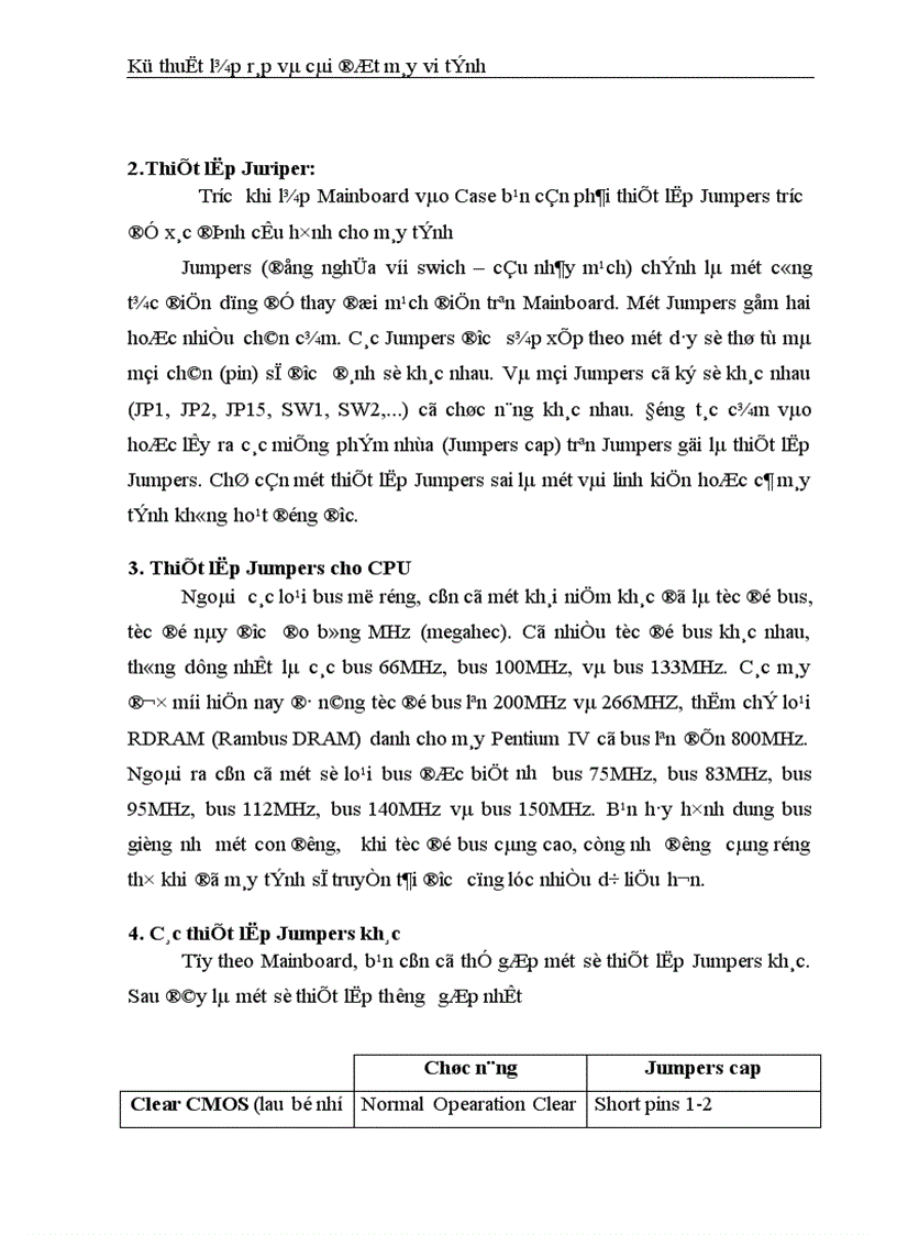 image for page Kỹ thuật lắp ráp và cài đặt máy vi tính 1