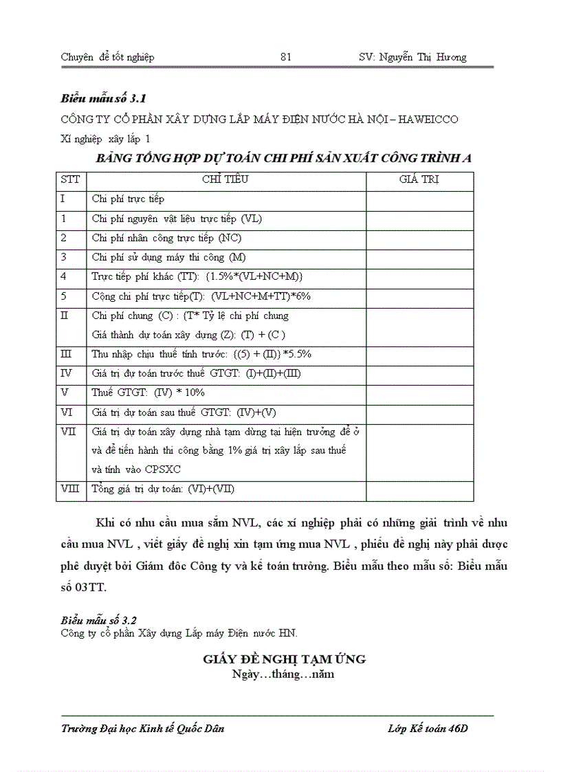 image for page Hoàn thiện kế toán chi phí sản xuất và tính giá thành sản phẩm xây lắp tại Công ty cổ phần Xây dựng Lắp máy Điện nước HN 1