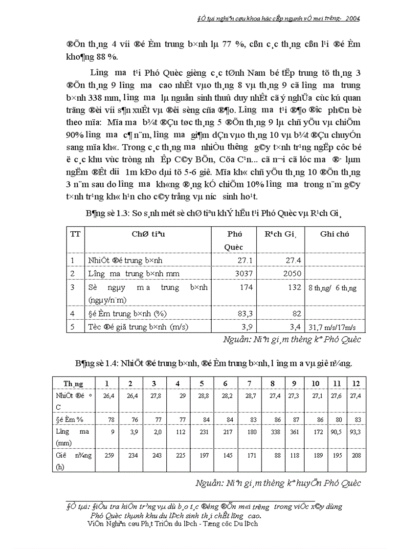 image for page Điều tra hiện trạng và dự báo tác động đến môi trường trong việc xây dựng Phú Quốc thành khu du lịch sinh thái chất lượng cao
