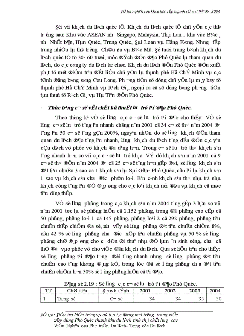 image for page Điều tra hiện trạng và dự báo tác động đến môi trường trong việc xây dựng Phú Quốc thành khu du lịch sinh thái chất lượng cao