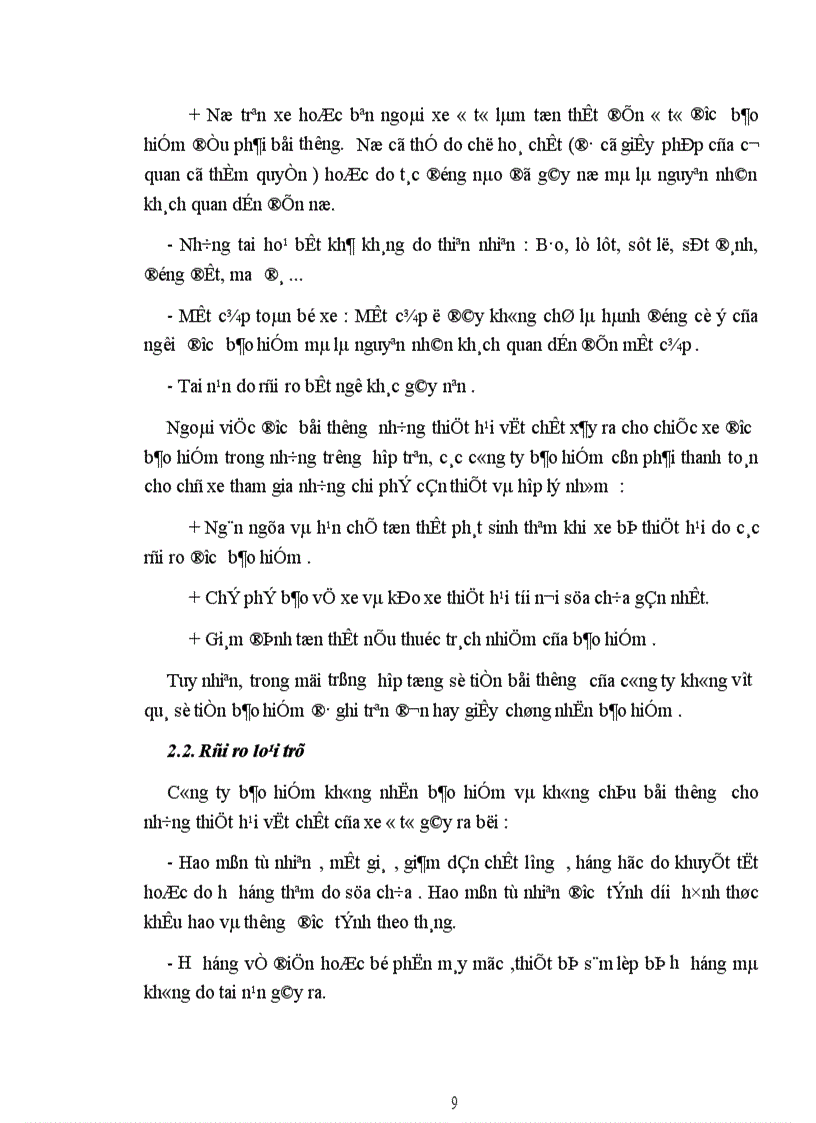 image for page Một số kiến nghị nhằm nâng cao hiệu quả của nghiệp vụ bảo hiểm vật chất xe ôtô tại công ty bảo hiểm Hà Nội 1