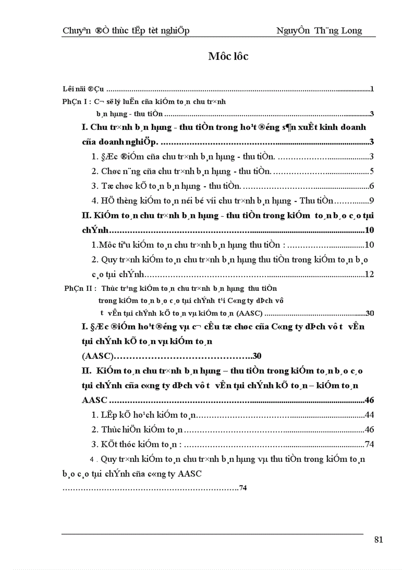 image for page Kiểm toán chu trình bán hàng thu tiền trong kiểm toán Báo cáo tài chính do AASC thực hiện 1