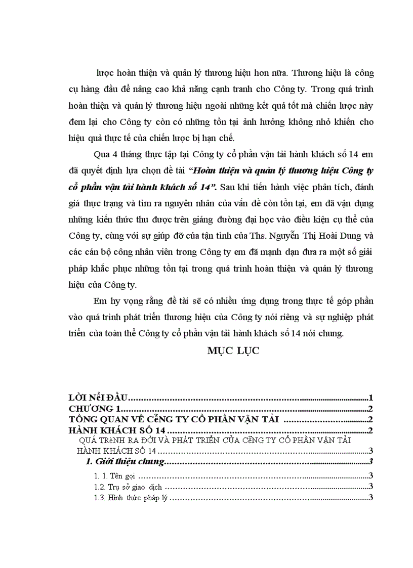 image for page Hoàn thiện và quản lý thương hiệu Công ty Cổ phần Vận tải Hành khách số 14 1