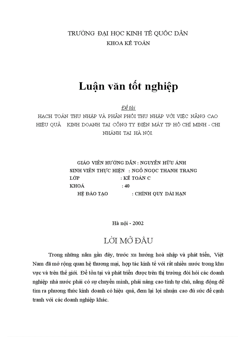 image for page Hạch toán thu nhập và phân phối thu nhập với việc nâng cao hiệu quả 1